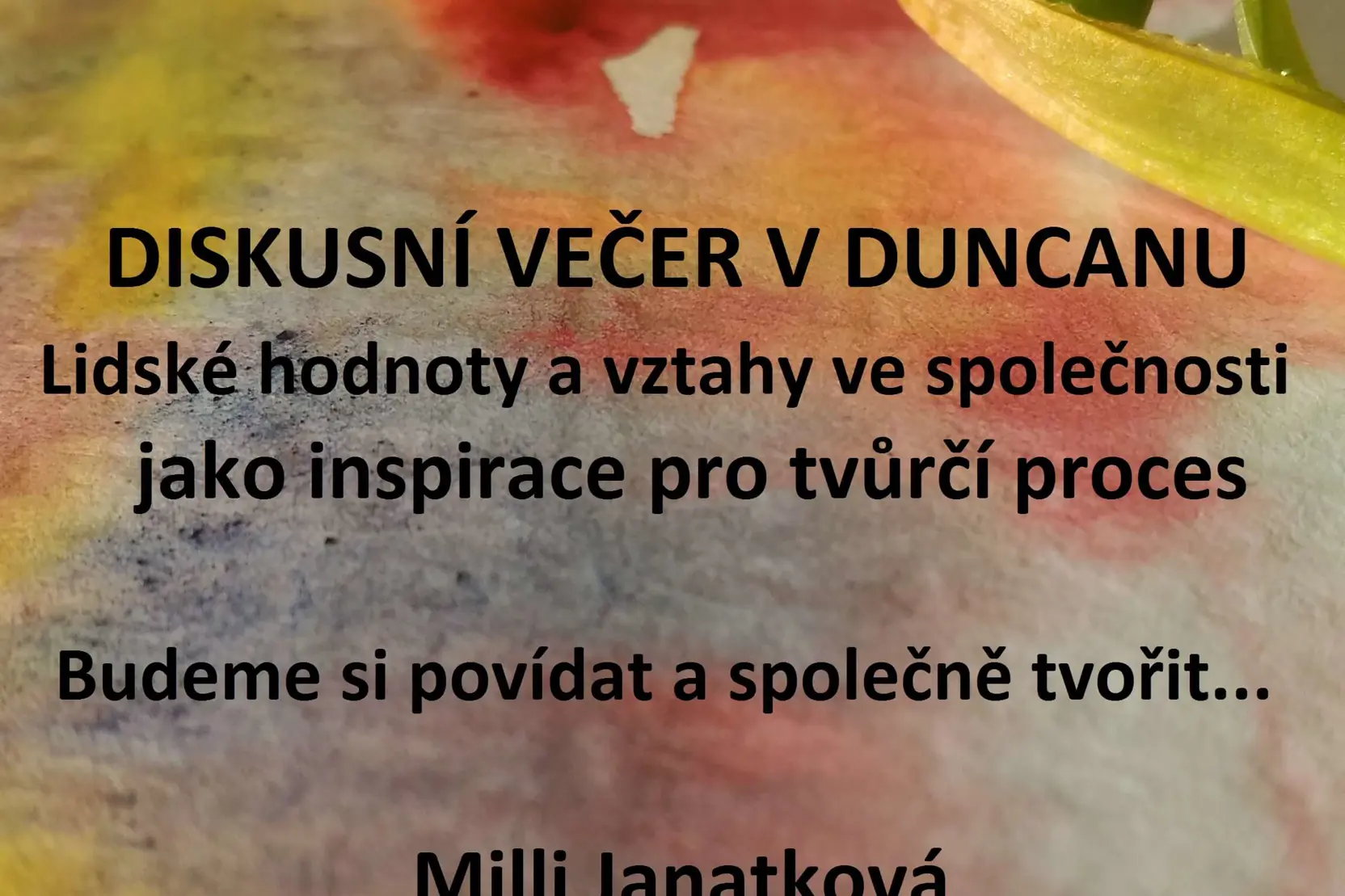 Diskuzní večer s Milli Janatkovou