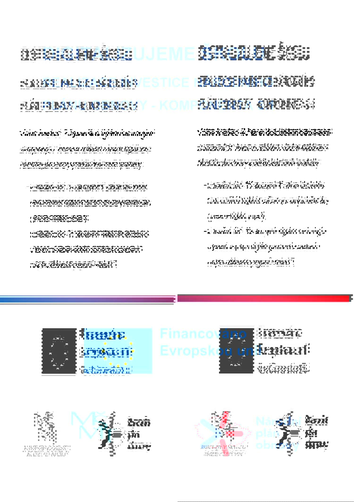 popis cílů projektu Národní plán obnovy