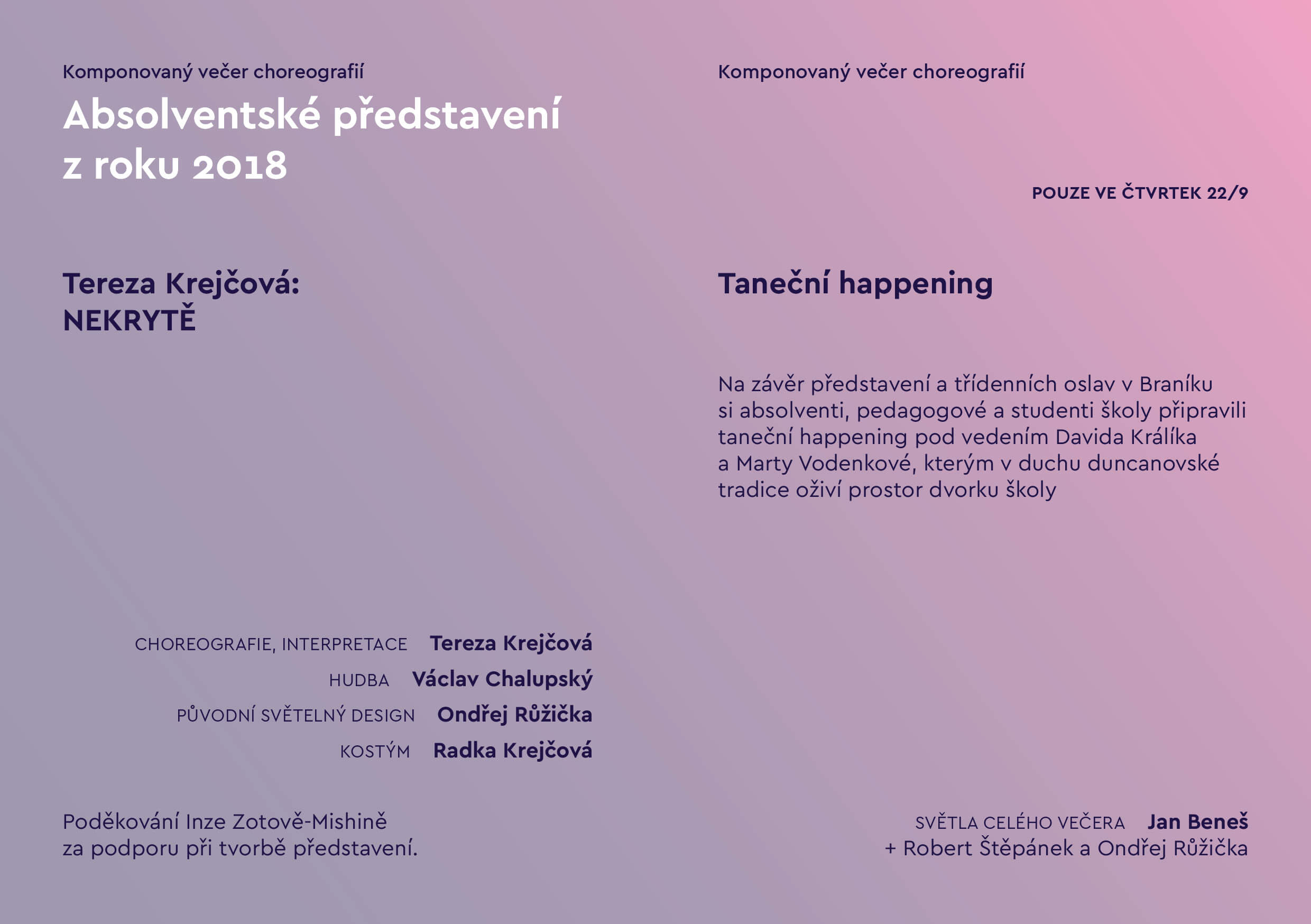 program komponovaného večera