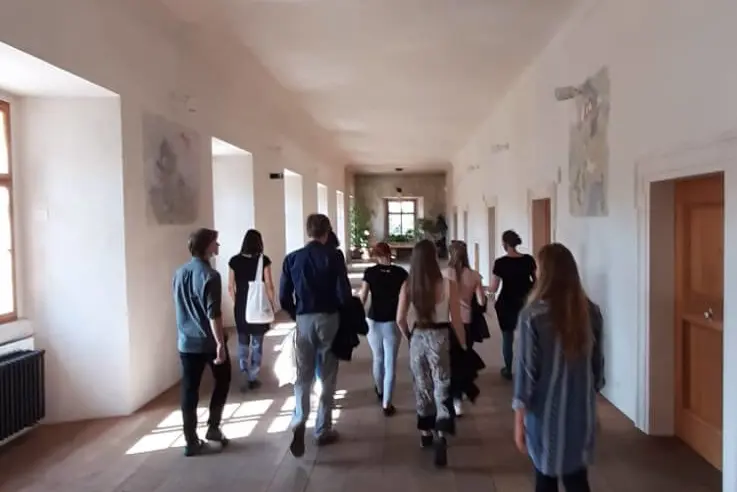 Studenti na prohlídce GASK