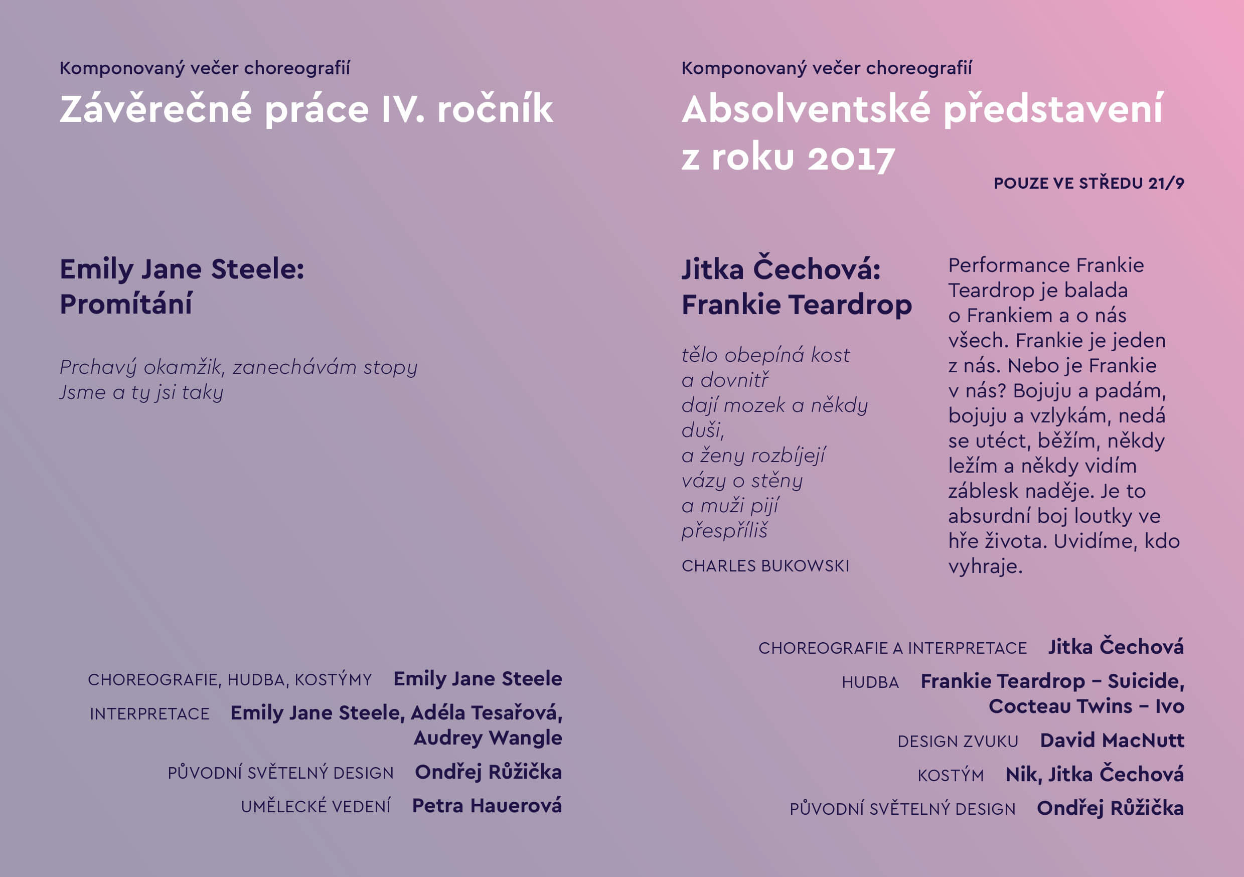program komponovaného večera