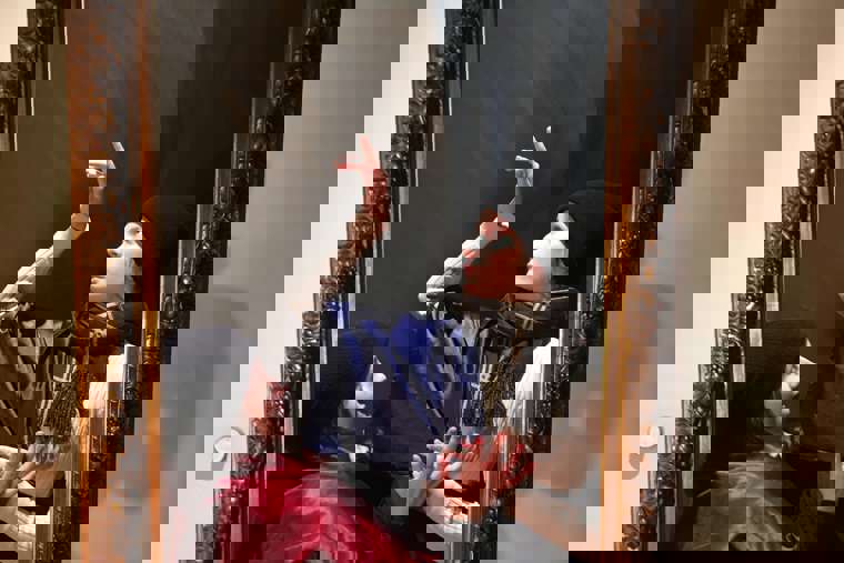 studenti na výstavě Petr Brandl