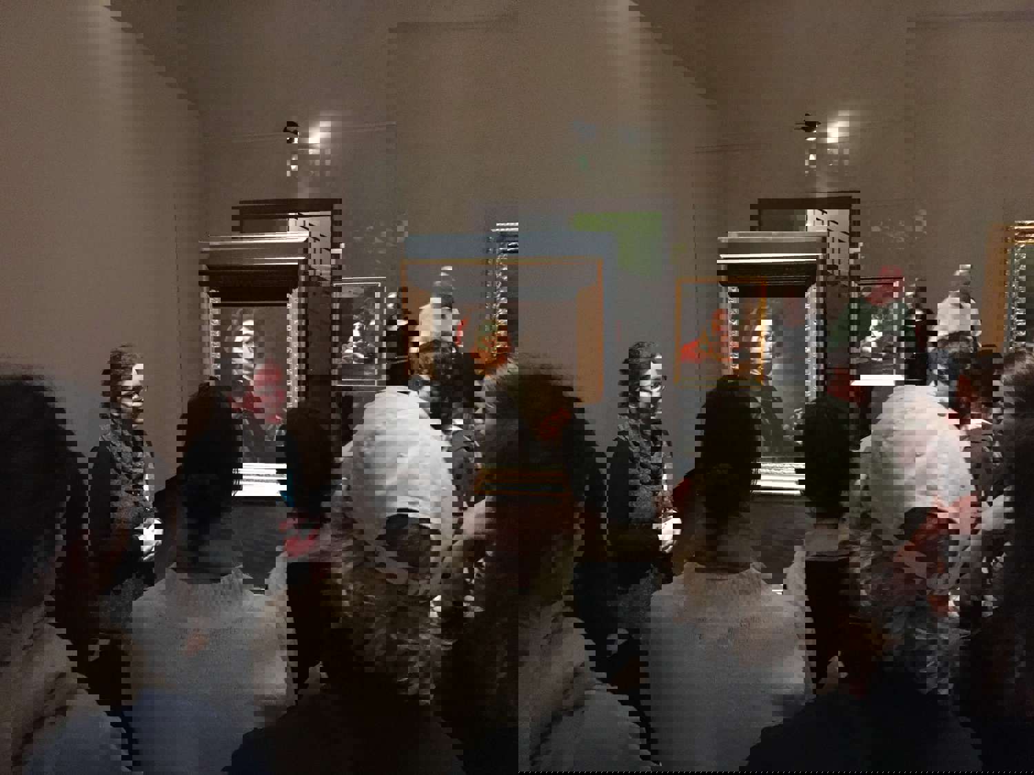 studenti na výstavě Petr Brandl