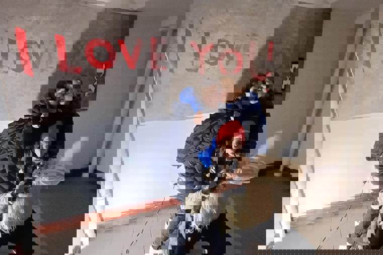 Studenti na výstavě