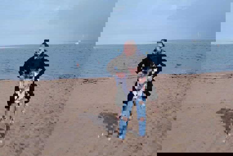 studentky na pláži