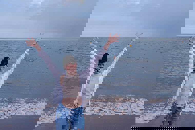 studentky na pláži