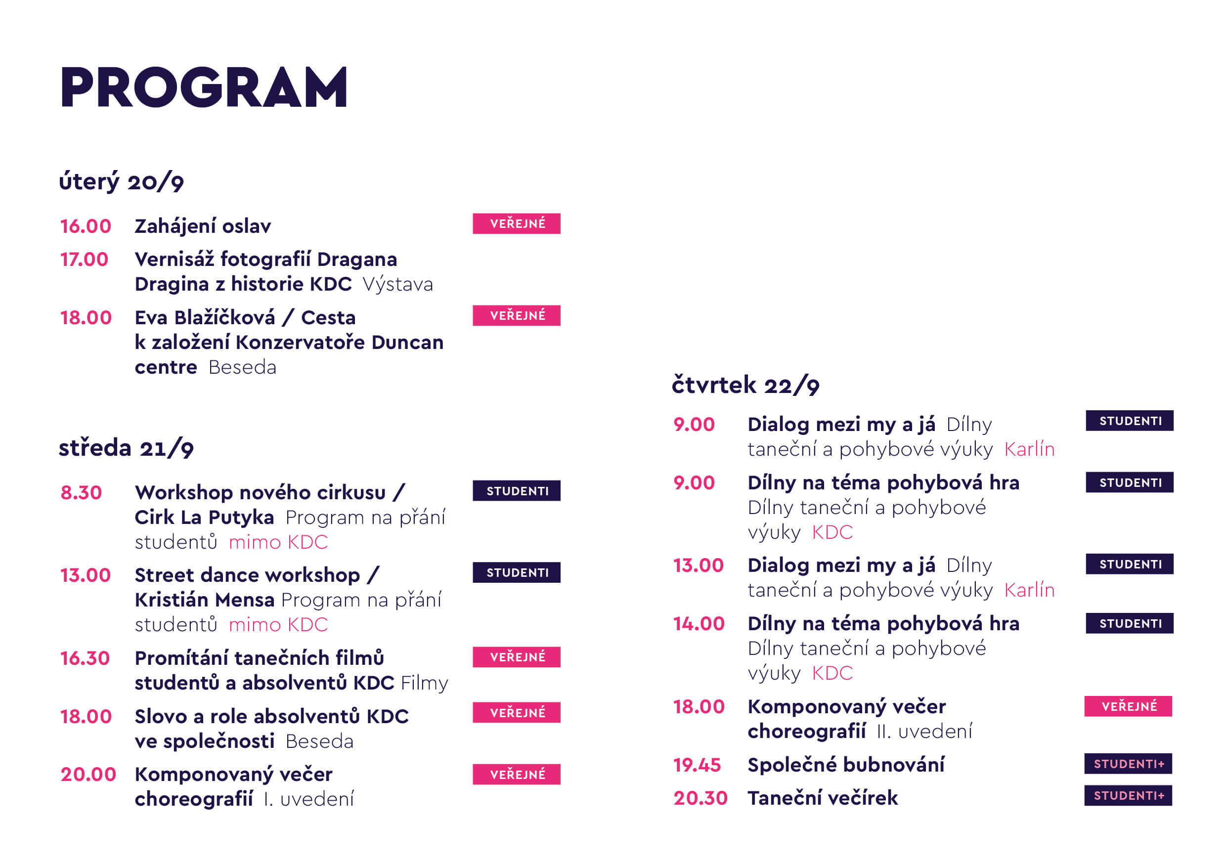 program oslav