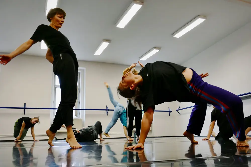 tanečníci pracují na workshopu