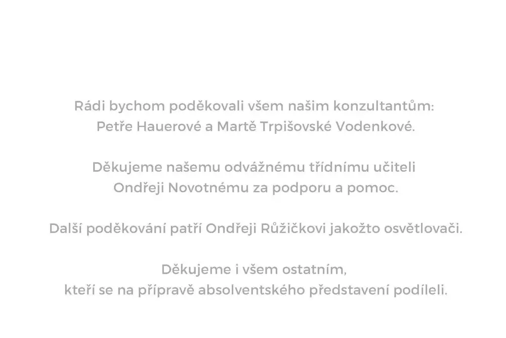 Poděkování
