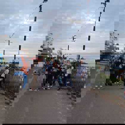 skupina studentů v Broadstairs