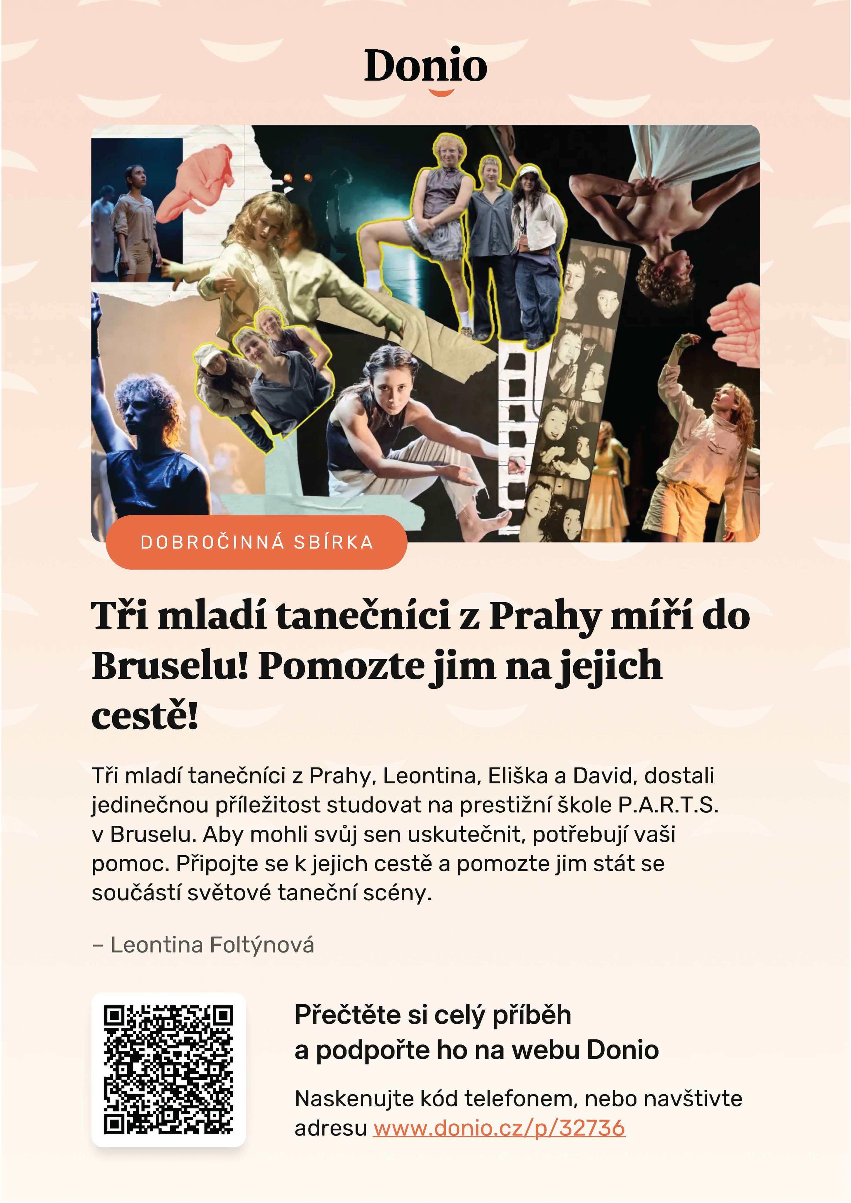 plakát s informacemi o sbírce
