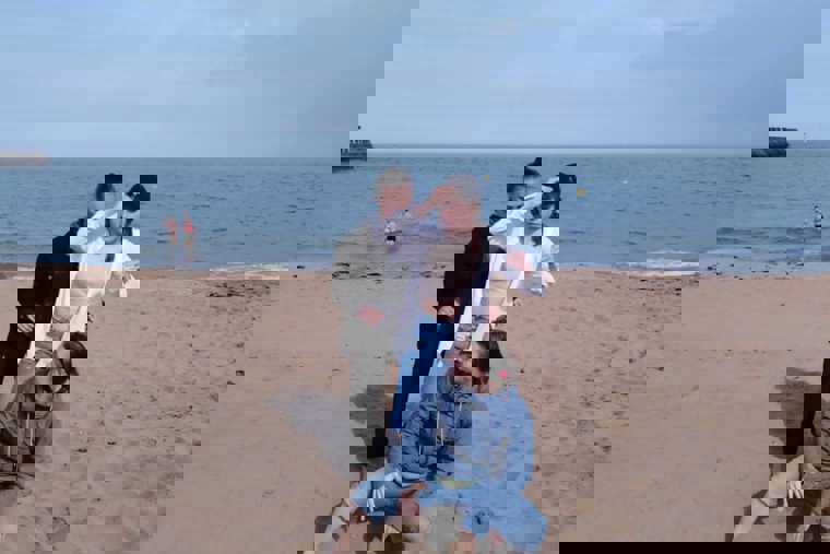 studentky na pláži